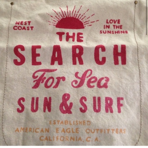 New American Eagle Canvas Tote 17x18 - Picture 2 of 5